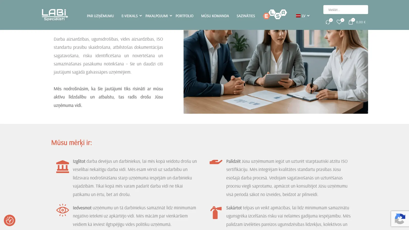 LabiSpecialisti — website view