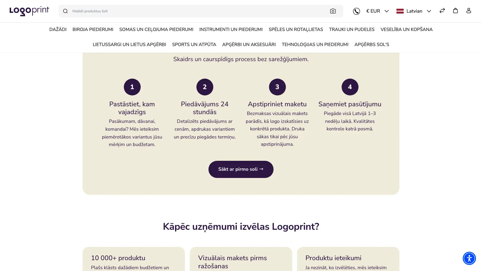 Logoprint — vue du site